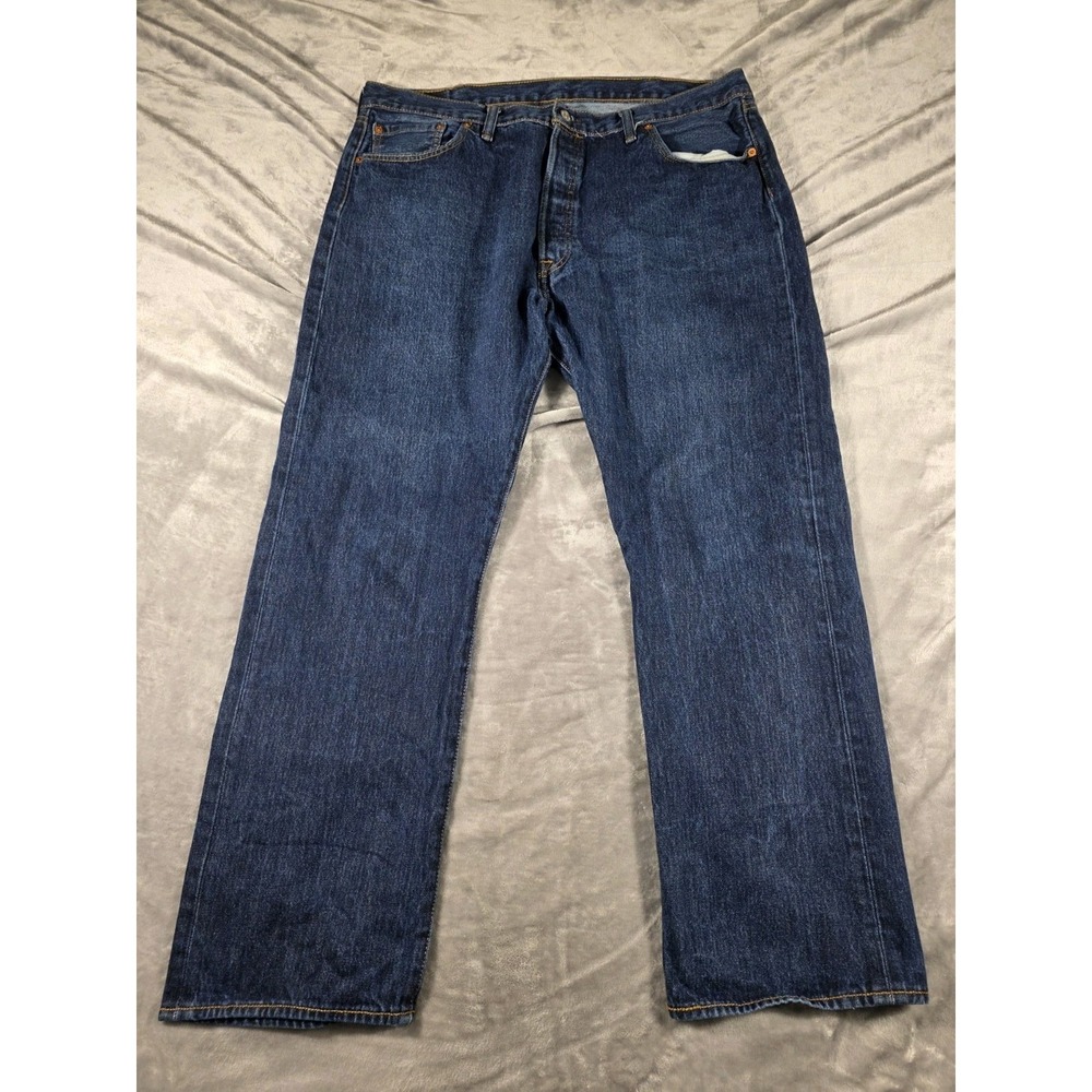 Levi's 501 Button‎ Fly Original Fit Denim Blue Jeans Mens 42x32 (Actual 42x30)